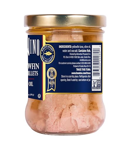 Vista 33 de Tonnino Filetes de atún bajos en calorías y sin gluten de aleta amarilla en aceite de oliva, 6.3 onzas, pimienta negra (paquete de 6)