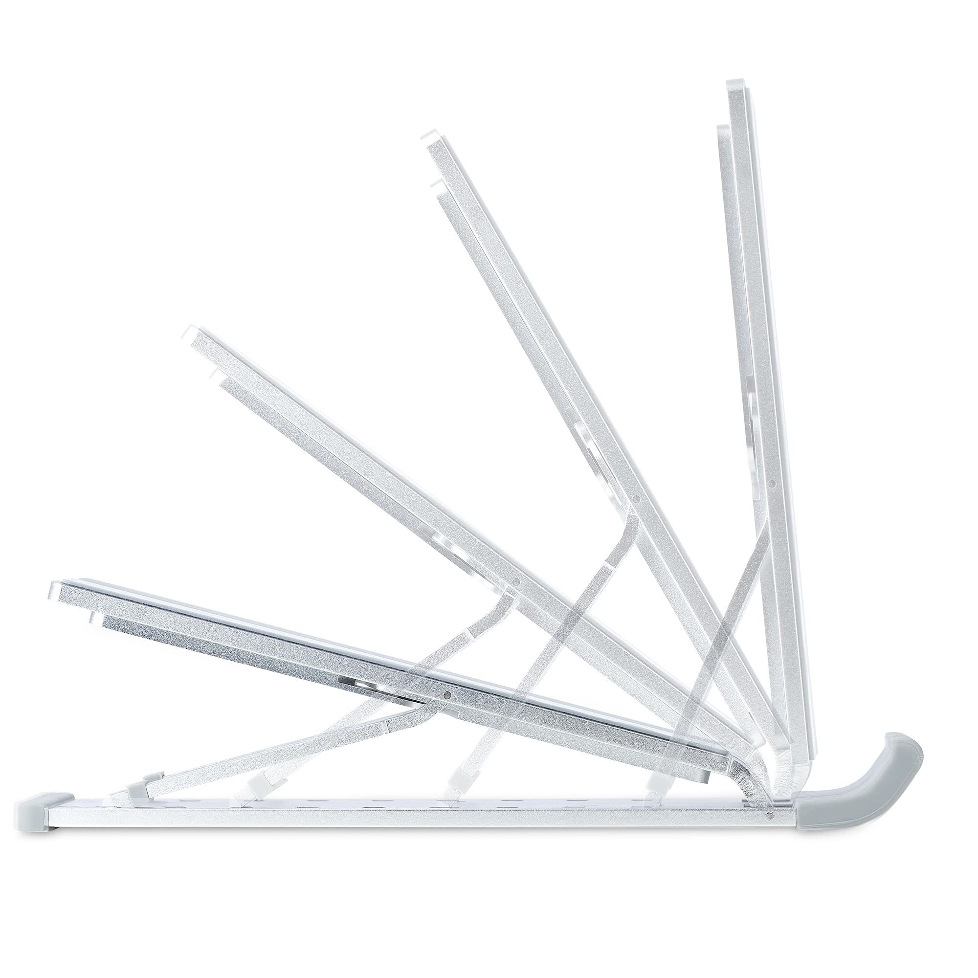 StarTech Faltbarer Laptopständer, Neigbar, Aluminium, Tragbar, bis 10kg | Höhenverstellbarer Notebookständer, Ergonomisch, Laptophalterung, Belüftetes Design