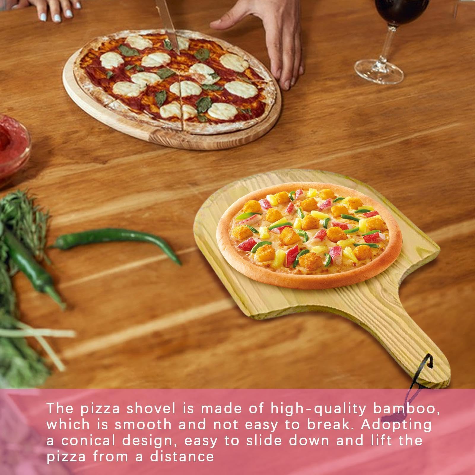 Quadratischer Kochstein, Backstein für Brot, Pizzastein mit Paddel, Backzubehör, 38.1 x 30.5 cm Cordieritstein für BBQ Grillen, Pizza, Brot, Kuchenstärke für die beste Pizza