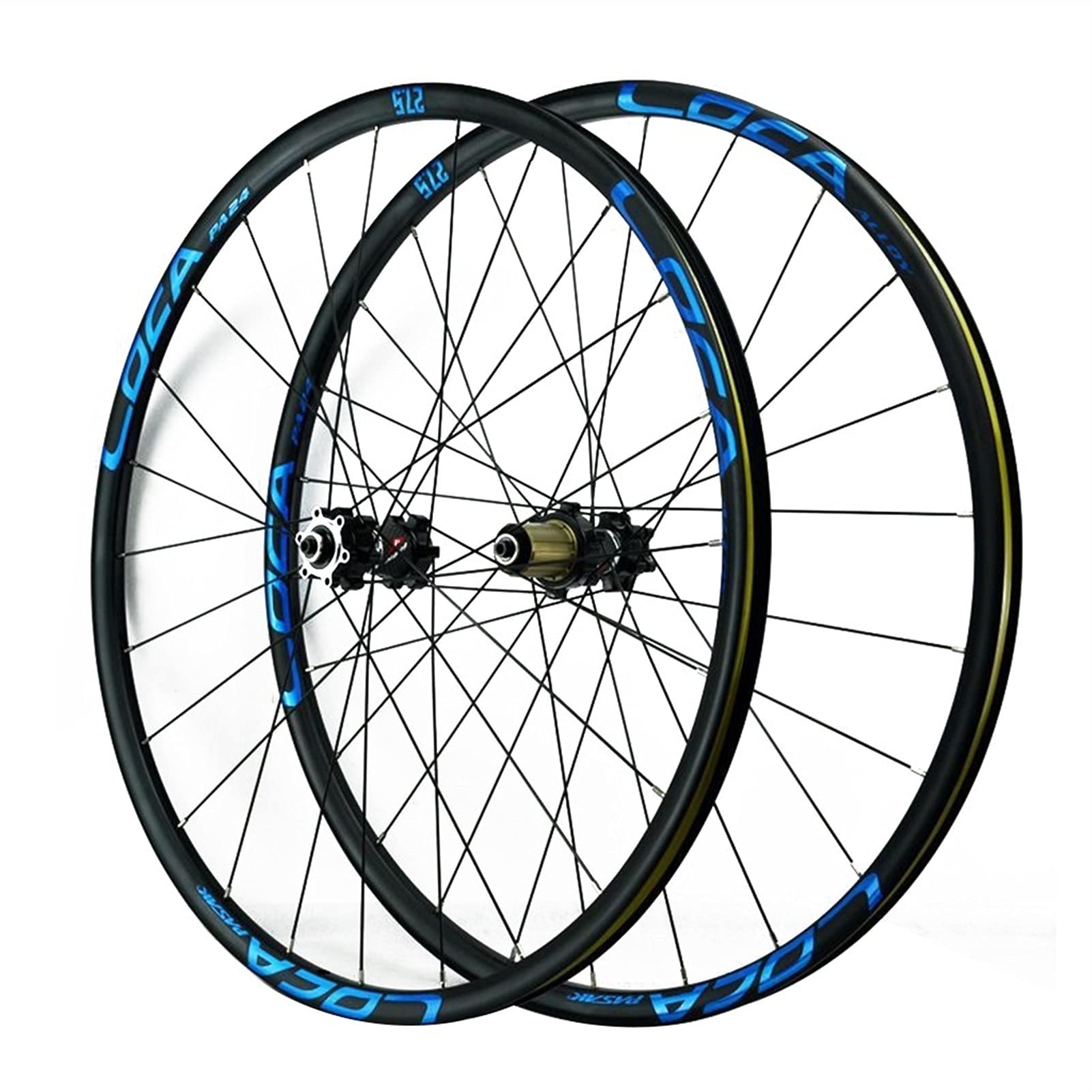 ZFF MTB Ruote 26/27.5/29 Pollici Rilascio Rapido Freno A Disco Ciclismo da Montagna Rim Ruote per 7 8 9 10 11 12 velocità Cassetta Ruota Libera 24 Buche (Color : Blue, Size : 29in)