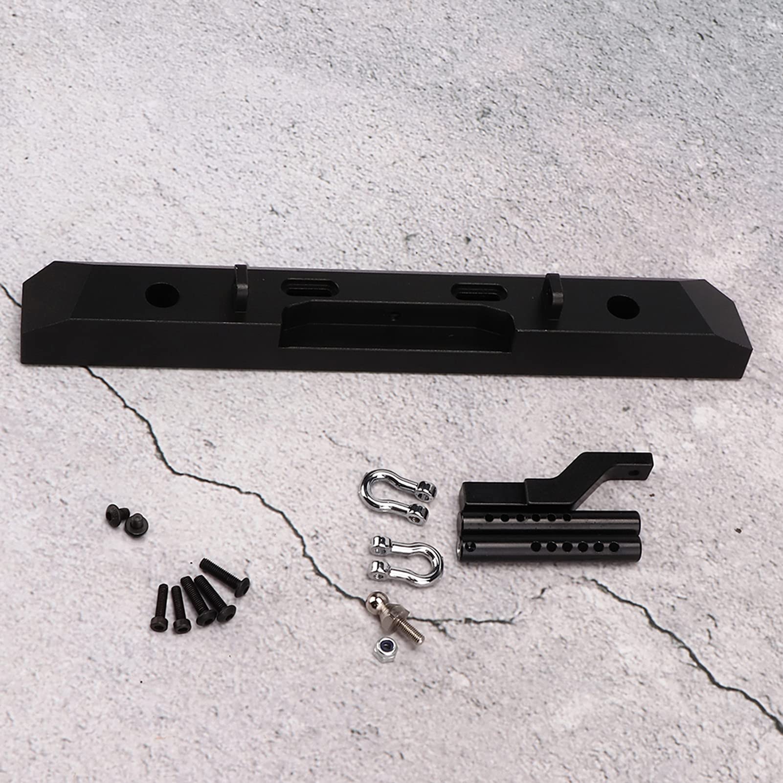 Stop aluminium RC osłona tylnego zderzaka części zamienne akcesoria do RGT 1/10 ciężarówka Overland Rock Cruiser EX86100 (Black B-R86026S)