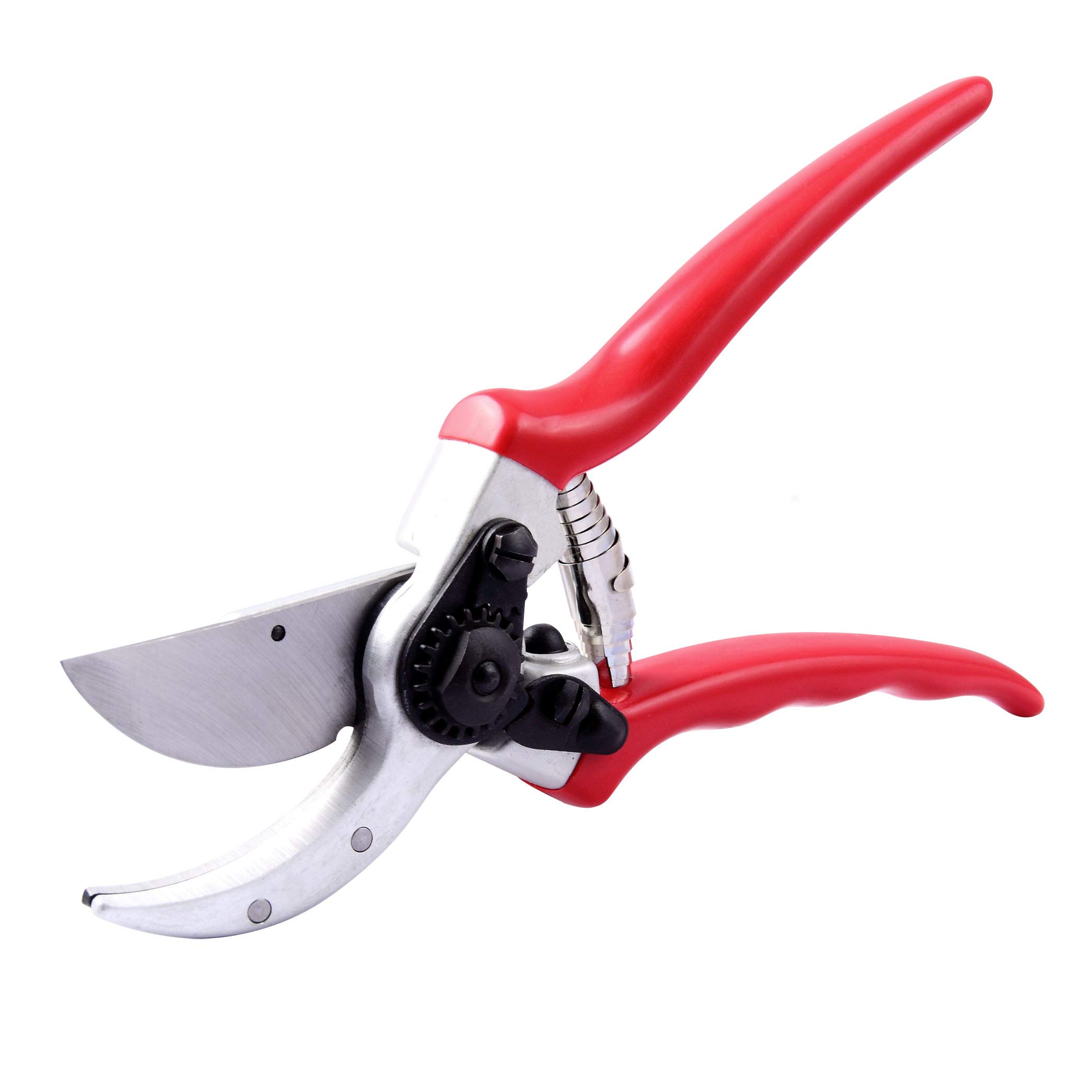Gardenrich Bypass Garden Scissors Pruning Shears Garden Tool with Safety Lock System 8in (Red)