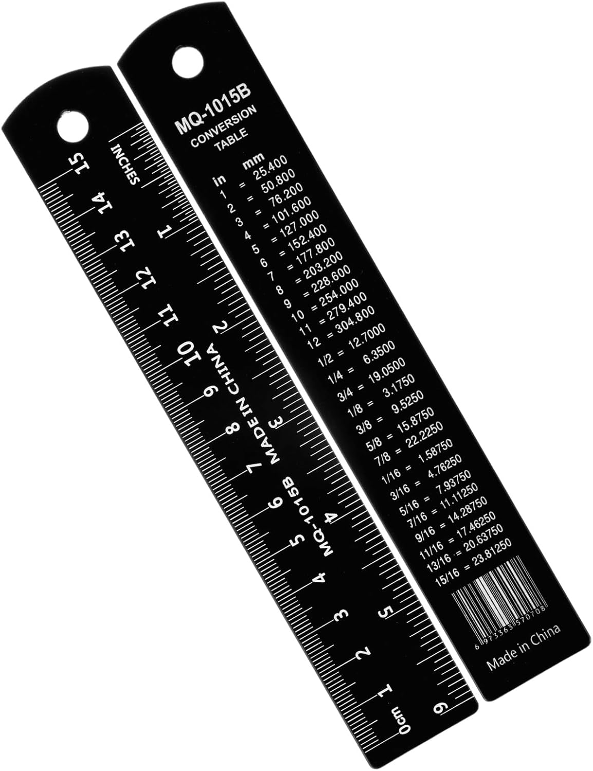 2Pcs 6 Inch 15cm Metal Ruler Set, Stainless Steel Metric Rulers with Centimeters Millimeters Inches, High Contrast Measuring Ruler for School Geometry Office Crafting(Black) 2Pcs 6 Inch 15cm Metal Ruler Set, Stainless Steel Metric Rulers with Centimeters Millimeters Inches, High Contrast Measuring Ruler for School Geometry Office Crafting(Black)