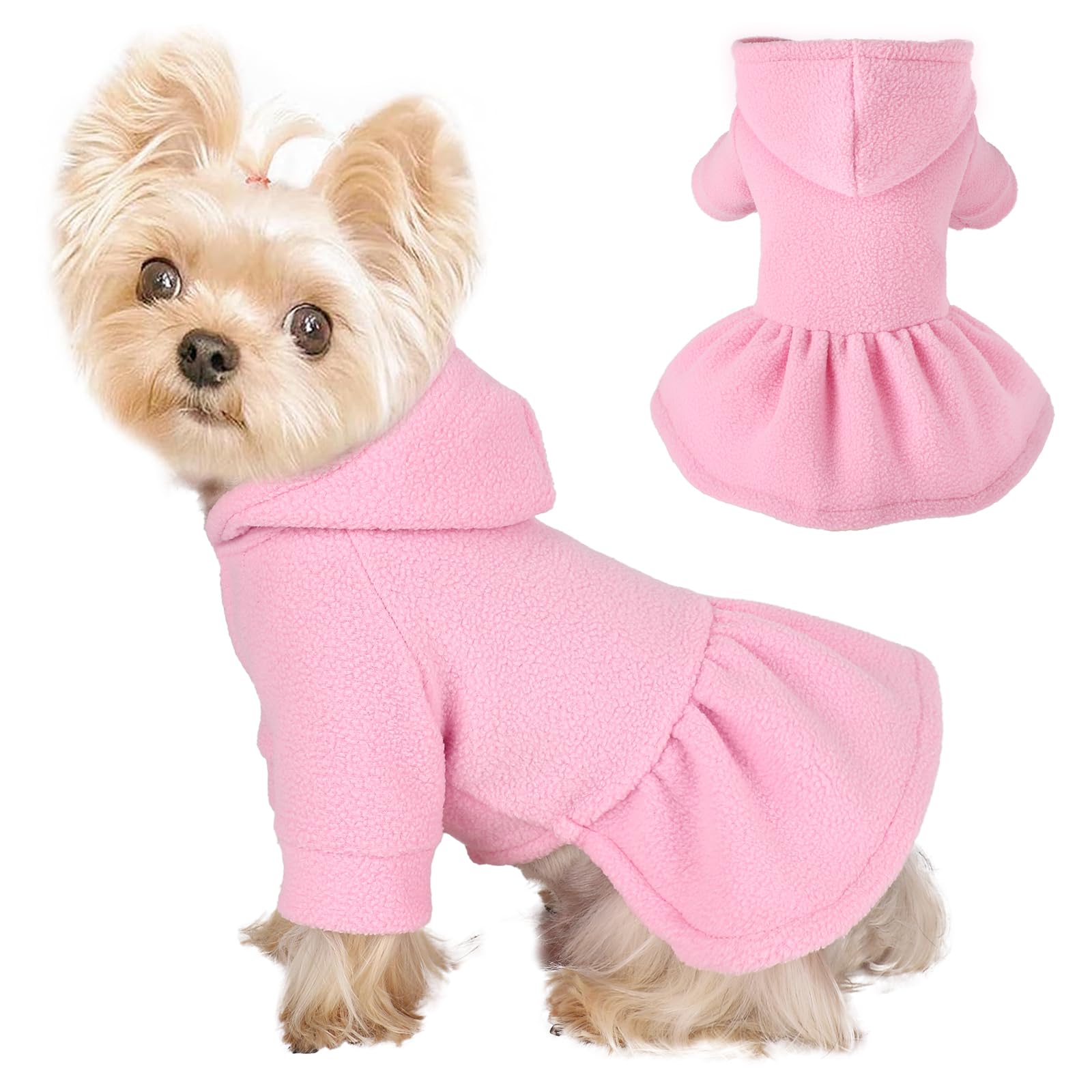 Pull en polaire pour chien frissonnant Yorkshire et Teacup