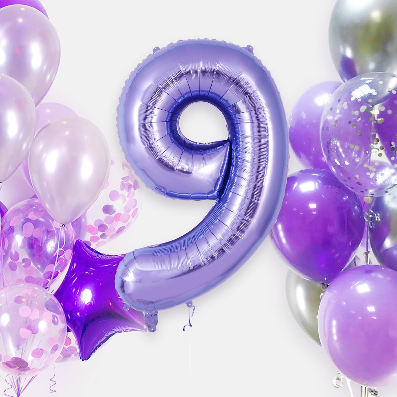 Amazon.com: Purple Number 9 Balloon 40 Inch, Big Large Foil Helium