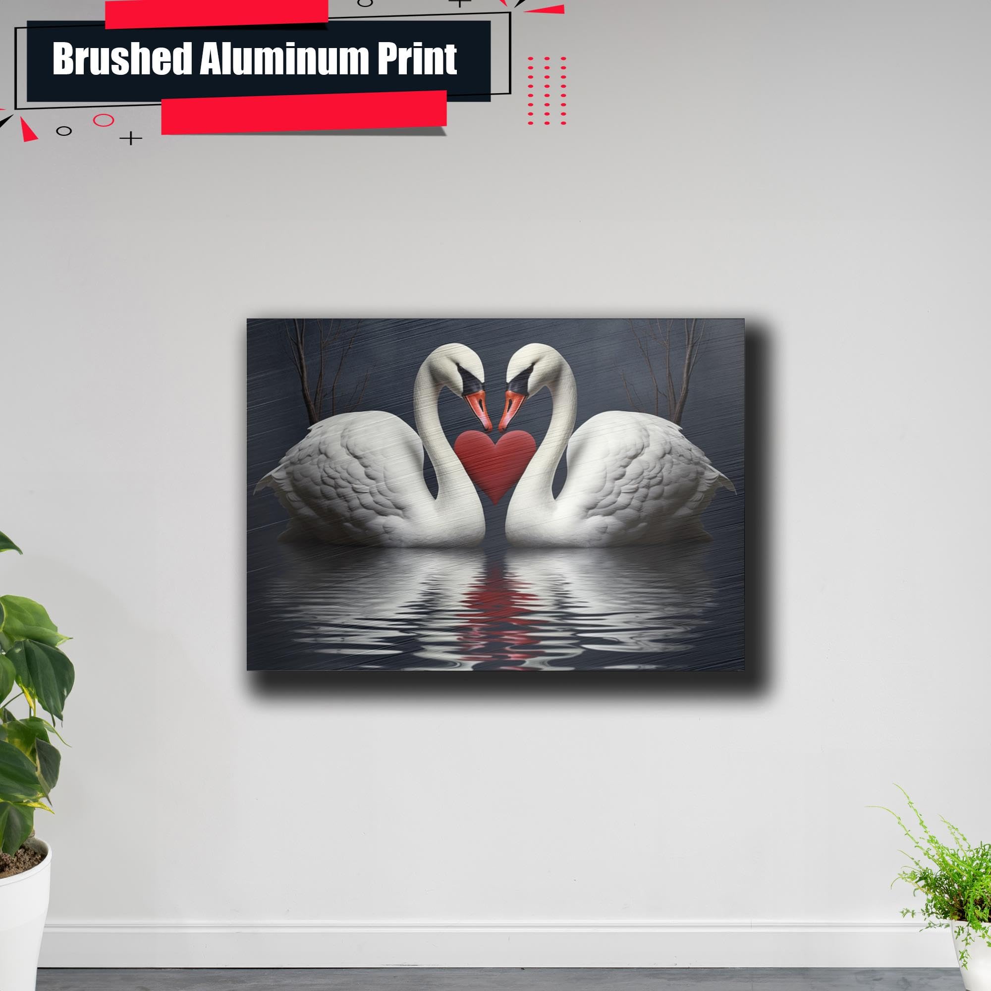 Amazon.com: Romantic Swan Love Poster Art Wall Art, Picture Print