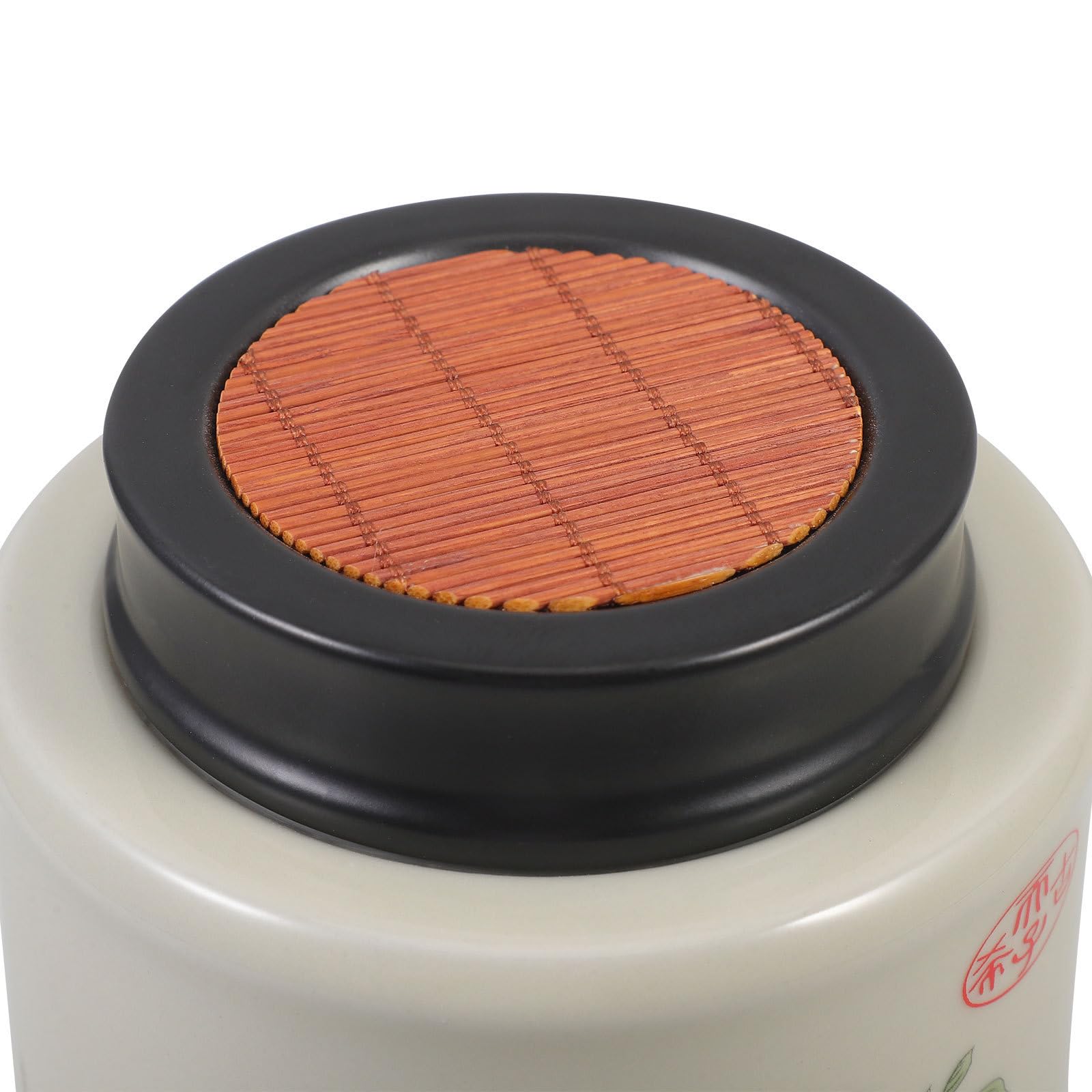 SOLUSTRE Barattolo in Ceramica Ermetico da 250ml con Coperchio per Conservare Tè e Alimenti Secchi, per Cucina e Decorazione da Tavolo