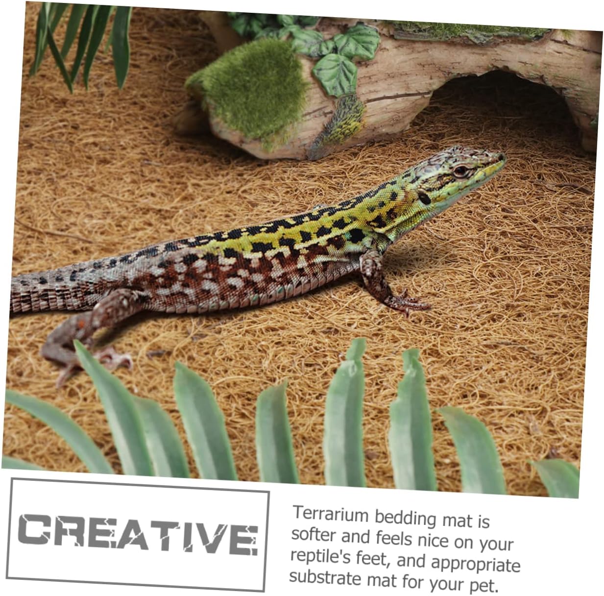 BESPORTBLE Coconut Fiber Reptile Carpet Mat Litter Mat for Lizard Tank Terrarium Substrate Liner