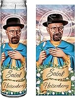 Vista 1 de Saint Heisenberg Walter White on Breaking Bad Bryan Cranston Celebrity Altar Prayer Parody Candle, 8 pulgadas, cristal blanco sin perfume