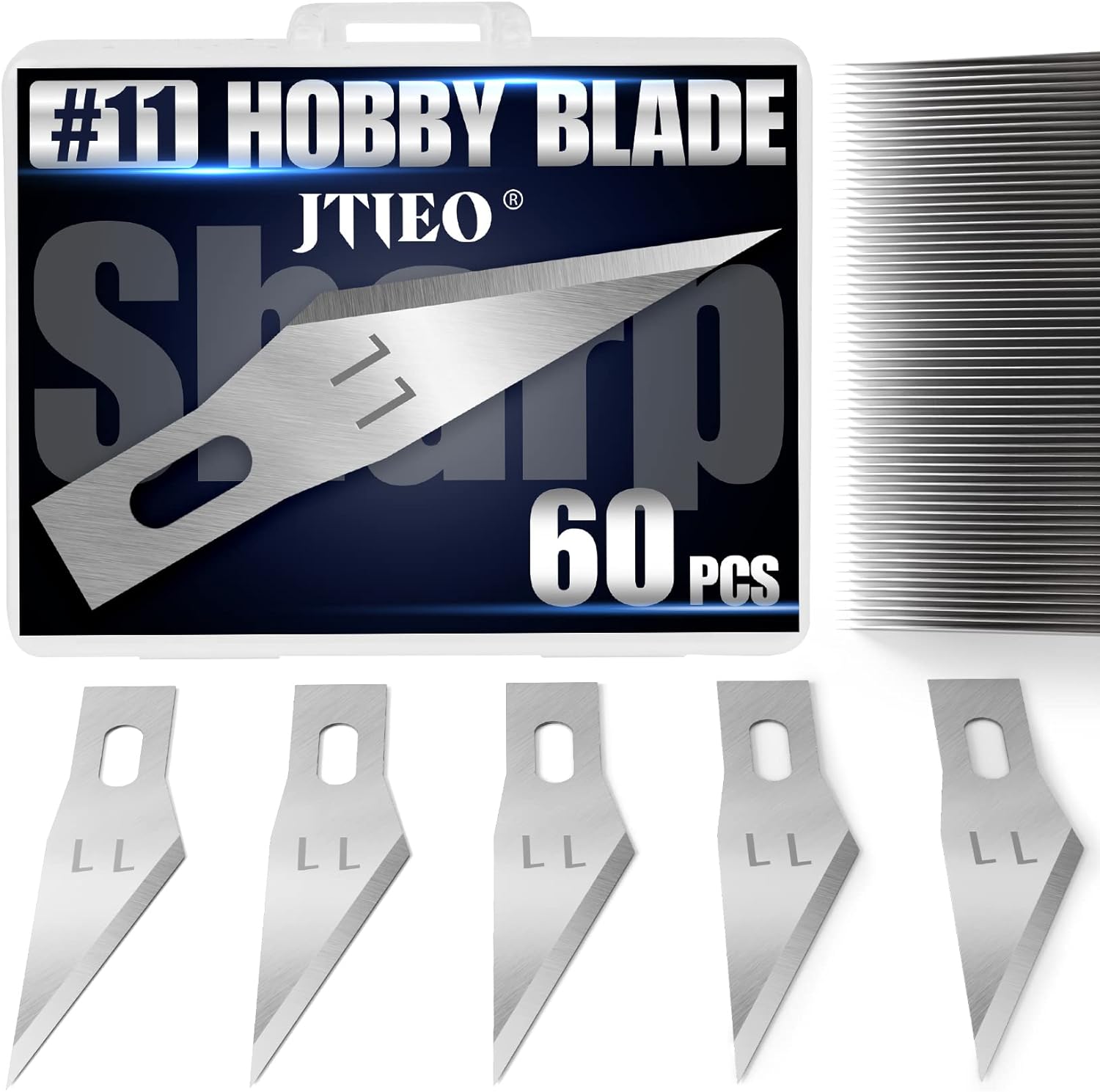 Craft Knife Blades #11 Refill Hobby Knife Blades (60pcs) Craft Cutting Tool with Storage Case SK-5 Carbon Steel Super Sharp for Art,Craft, Scrapbooking,Stencil : Tools & Home Improvement