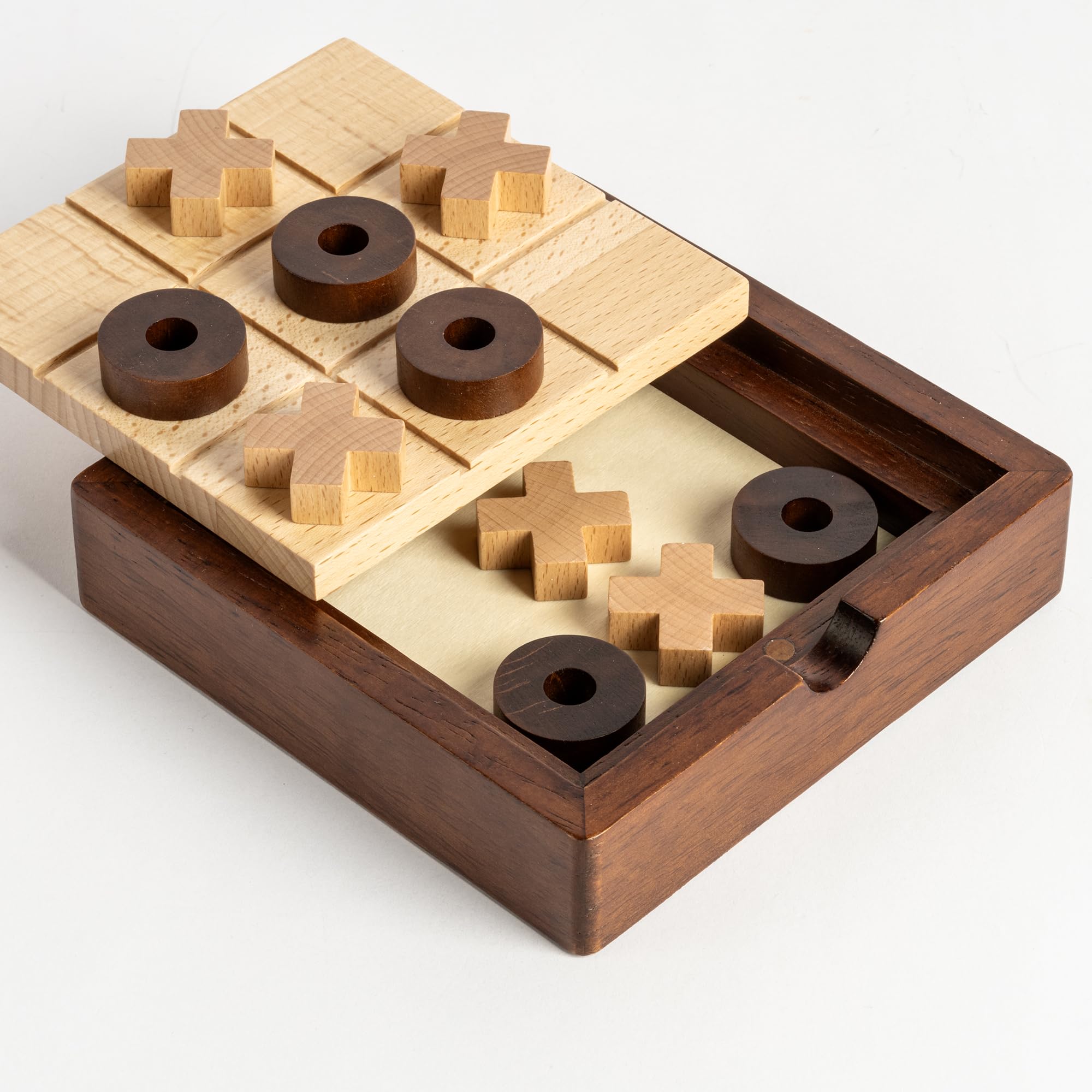 Lingle 5.5" Luxury Wooden Tic Tac Toe Game - Image 4