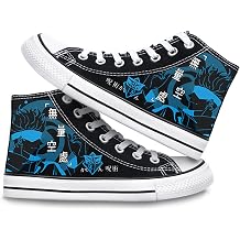 Jujutsu Kaisen kanvas ayakkab , kad nlar ve erkekler i in, High Top Trainer bask l , yeti kin, g ndelik, dantelli spor ayakkab