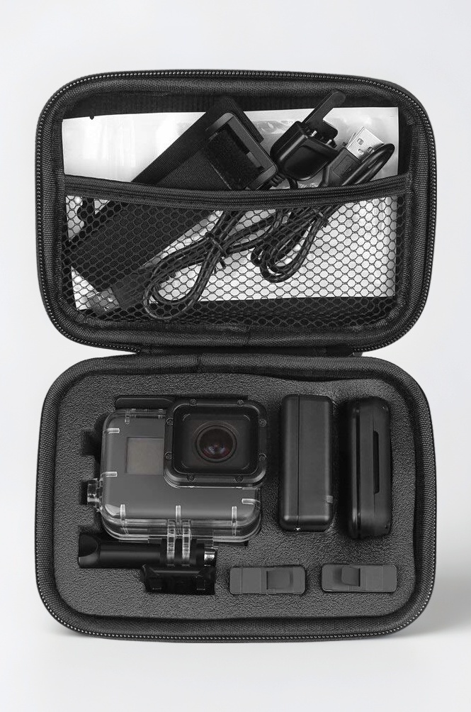 Small Carrying Case Protective Bag with Water Resistant EVA Compatible with GoPro Hero 13 12 11 10 9 8 7 6 5 4 3+ 3 SJCAM Yi 4K Eken Action Camera