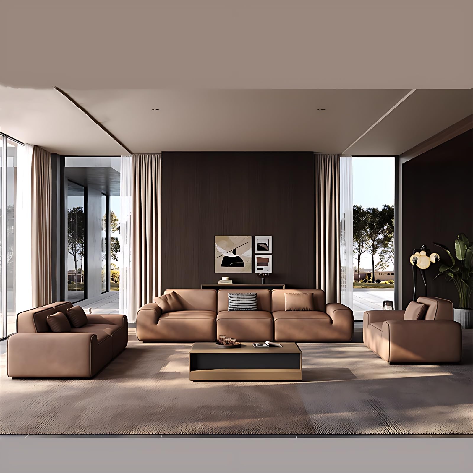 LyckTre Sofa Set for Living Room - Luxury Couches for Living Room, Modular Sectional Sofaes with Coffee Table, Sectional Couch, Suitable for Office,