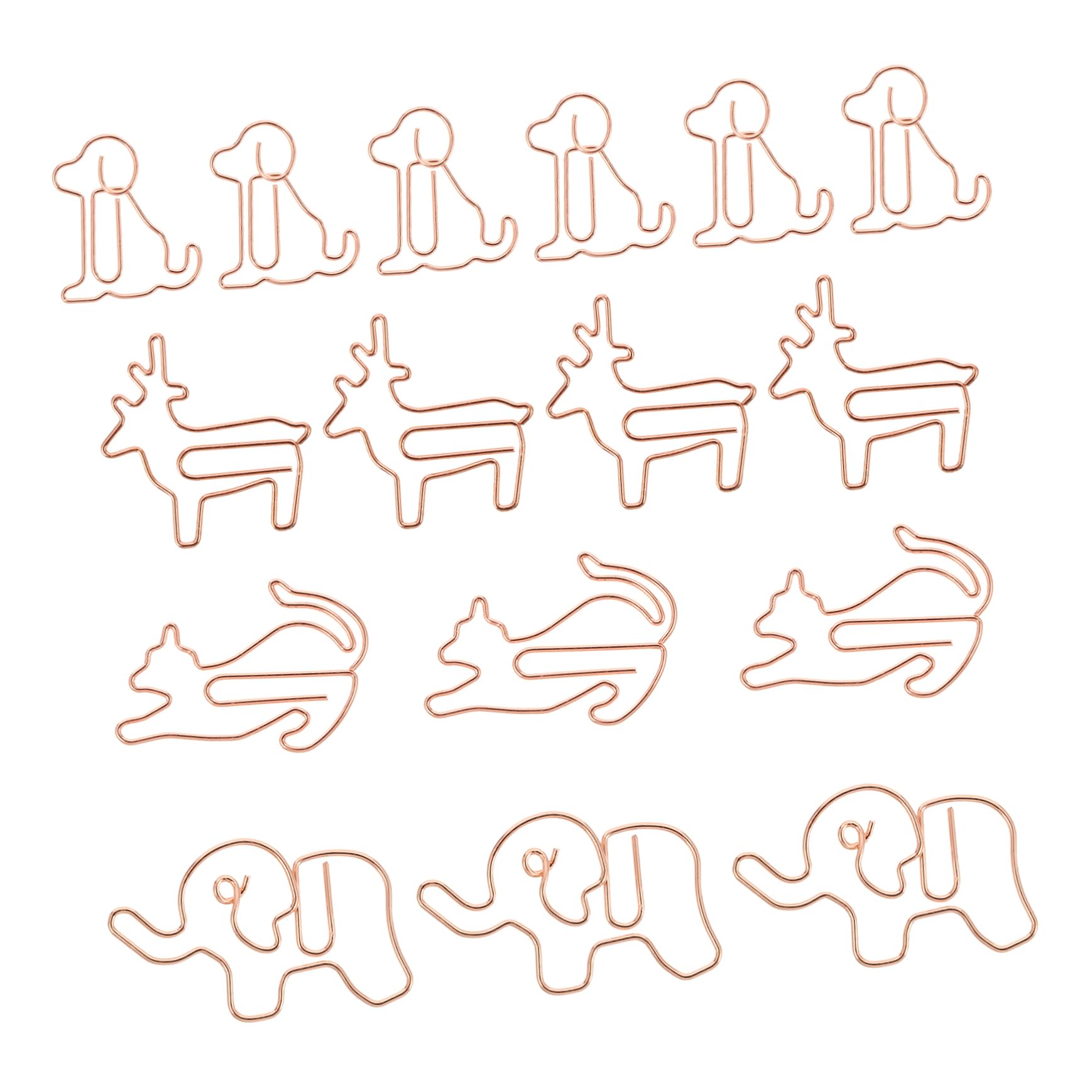 LALAFINA Lot De 3 Pinces À Marque-pages En Métal En Forme D'animaux Pour Cartes Notes Livres Fournitures De Bureau Pinces Décoratives 40 Pièces X 3
