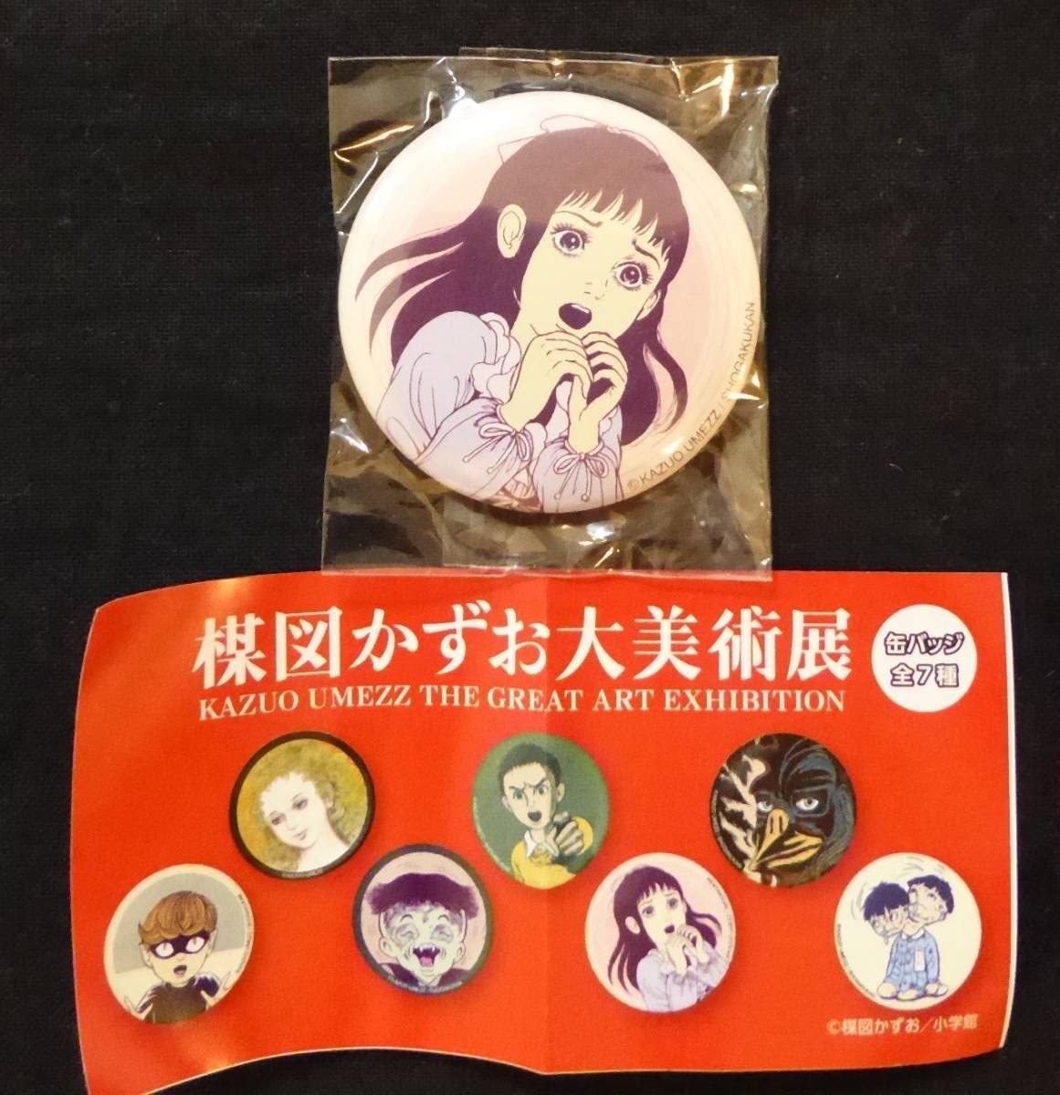 Amazon.co.jp: 楳図かずお 大美術展 洗礼 さくら 天上人 缶バッジ 2個