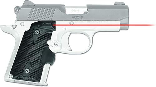 Crimson Trace LG-409 Lasergrips con construcción resistente y activación instintiva para Kimber Micro 9, tiro defensivo y competición