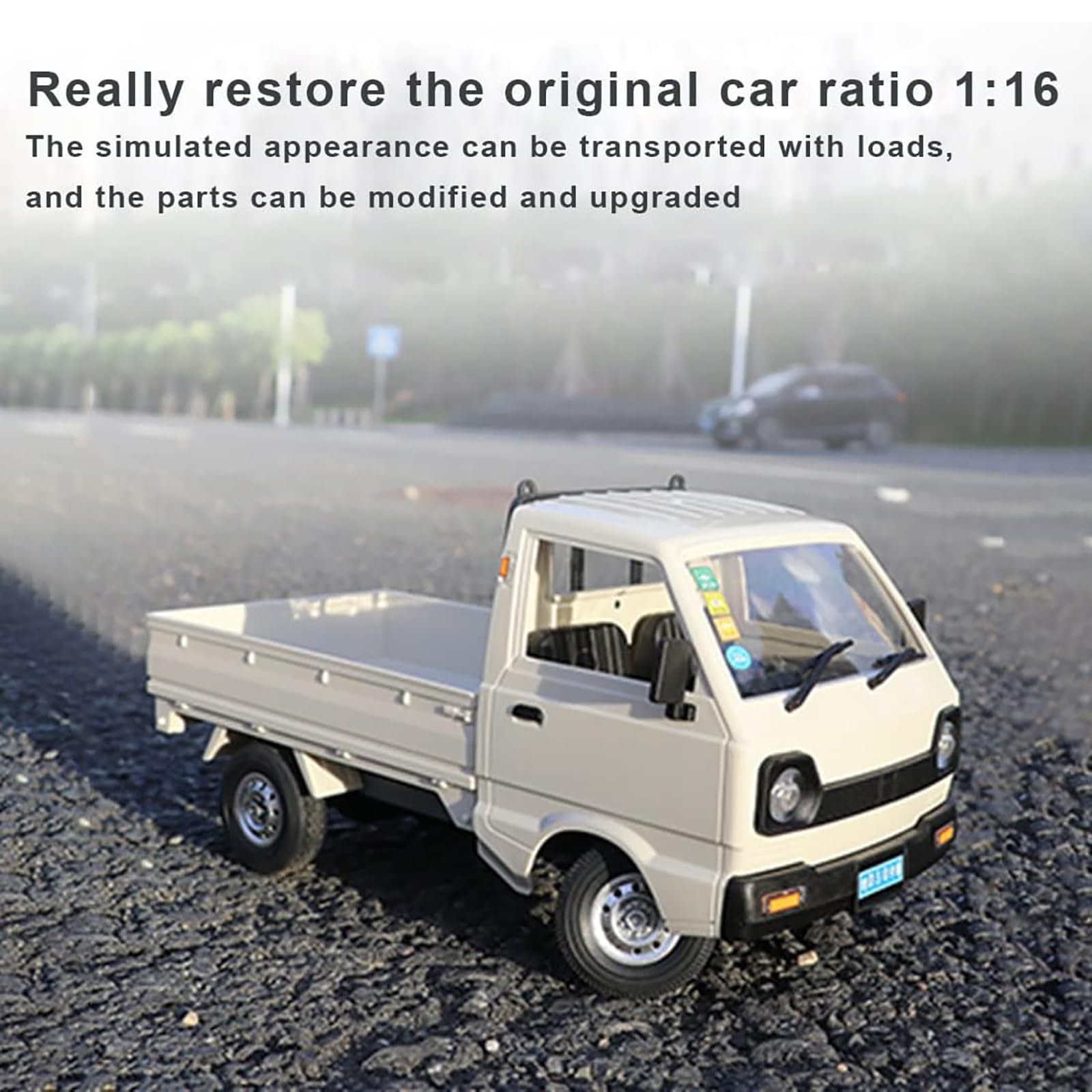 D12 1:16 Mini RC Car, zdalnie sterowana ciężarówka 2.4G 4CH Drift High Speed Climbing Truck ze szczotkowanym silnikiem i oświetleniem LED RTR dla dorosłych