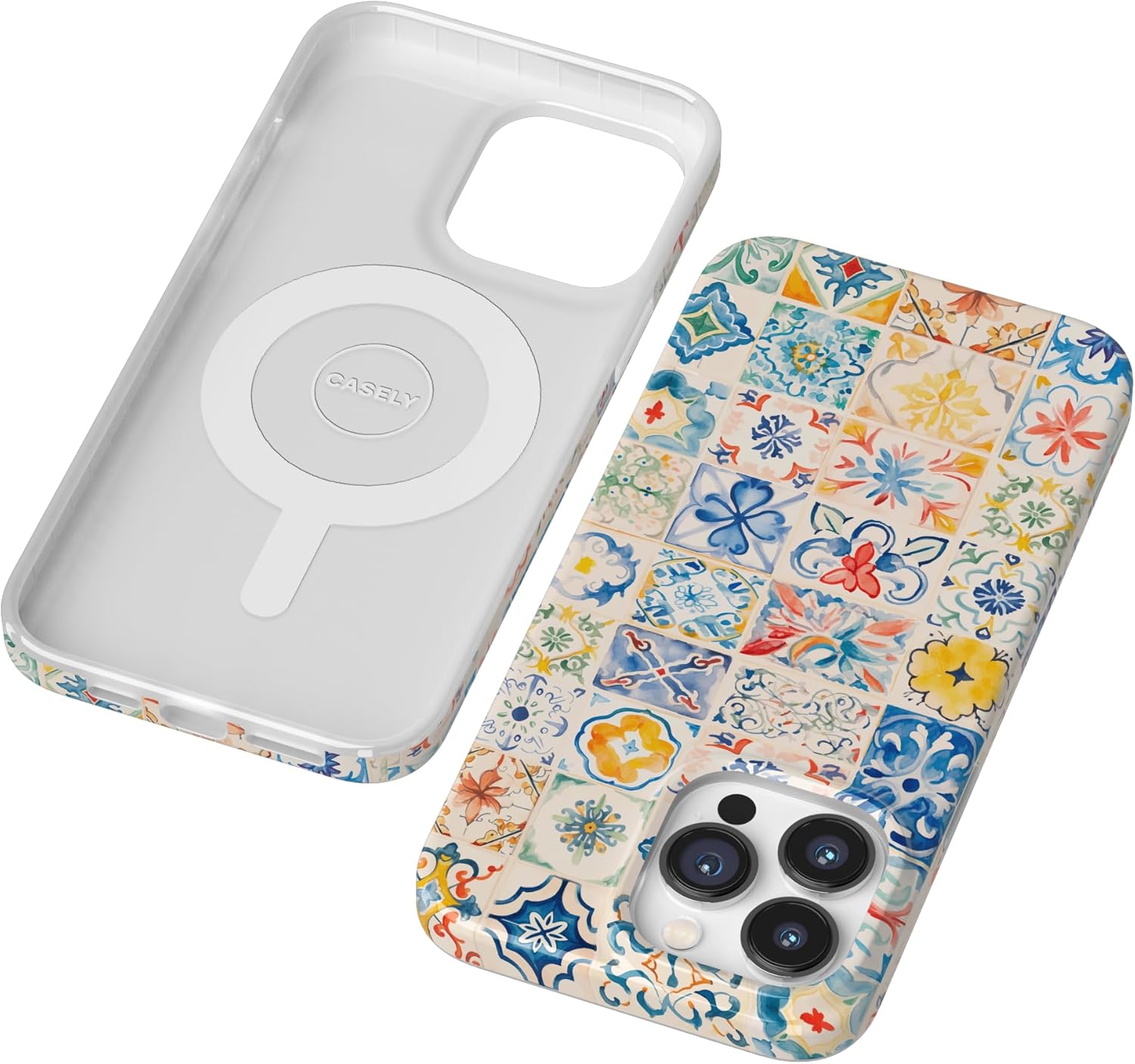 Casely iPhone 14 Pro Max Case | Tuscan Tiles | Dolce Vita | Compatible with MagSafe | Classic Ultra Slim Design