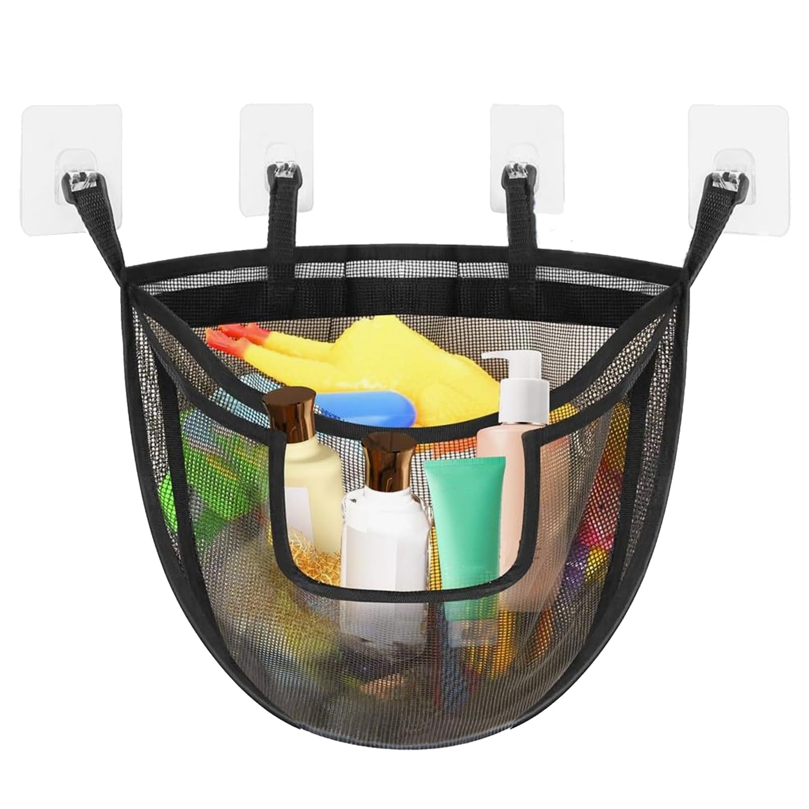 Rangement jouets salle de bain grand sac filet suspendu multi-usage pour douche maison