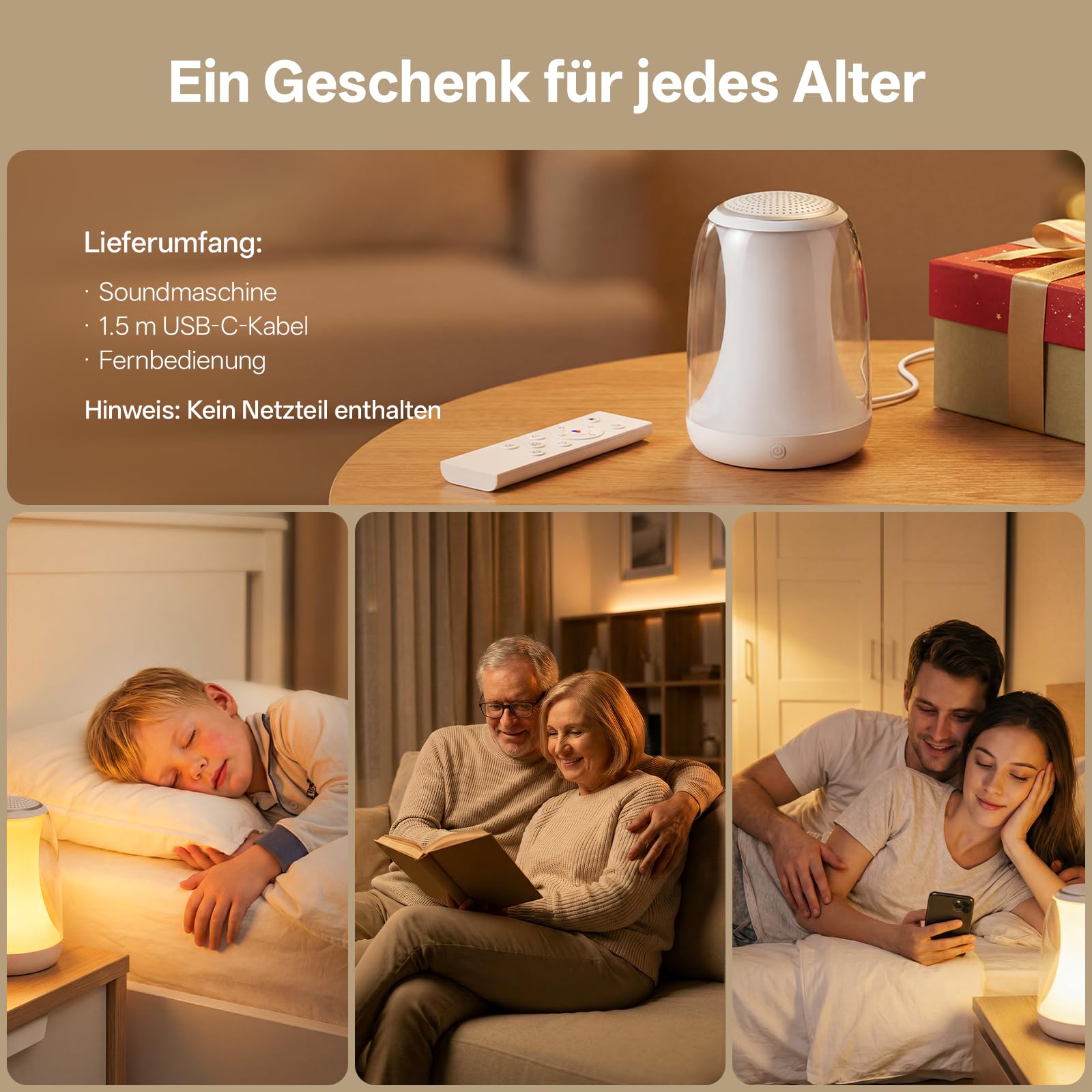 Hotmoon White Noise Machine Baby Weißes Rauschen Soundmaschine Nachtlicht, 27 beruhigenden Klängen, Fernbedienung & Touch-Steuerung, Timer, Einschlafhilfe für Kinderzimmer, Stillen Schlafen Kleinkind
