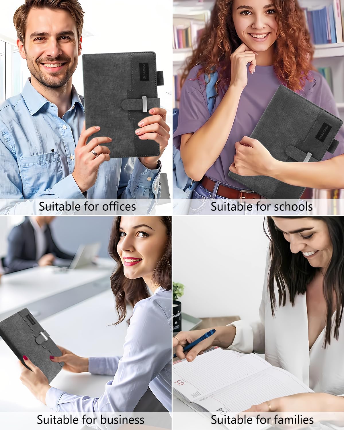 HW CASA Agenda Giornaliera 2026 A5（Gen.-Dic.2026）- con Festività Multilingue (DE/IT/ES/EN/FR), Chiusura con Elastico PU+CARTA, Riepilogo Mensile | Gennaio-Dicembre