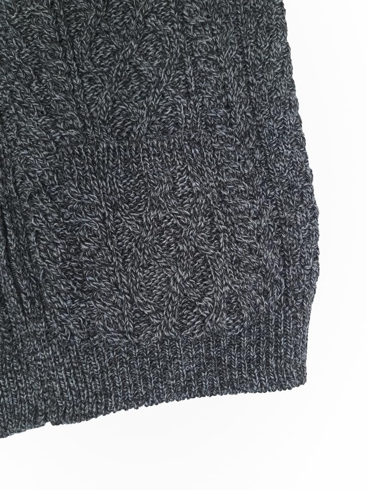 Aran Crafts Herren-Strickjacke mit Reißverschluss, 100 % Merinowolle, hergestellt in Irland