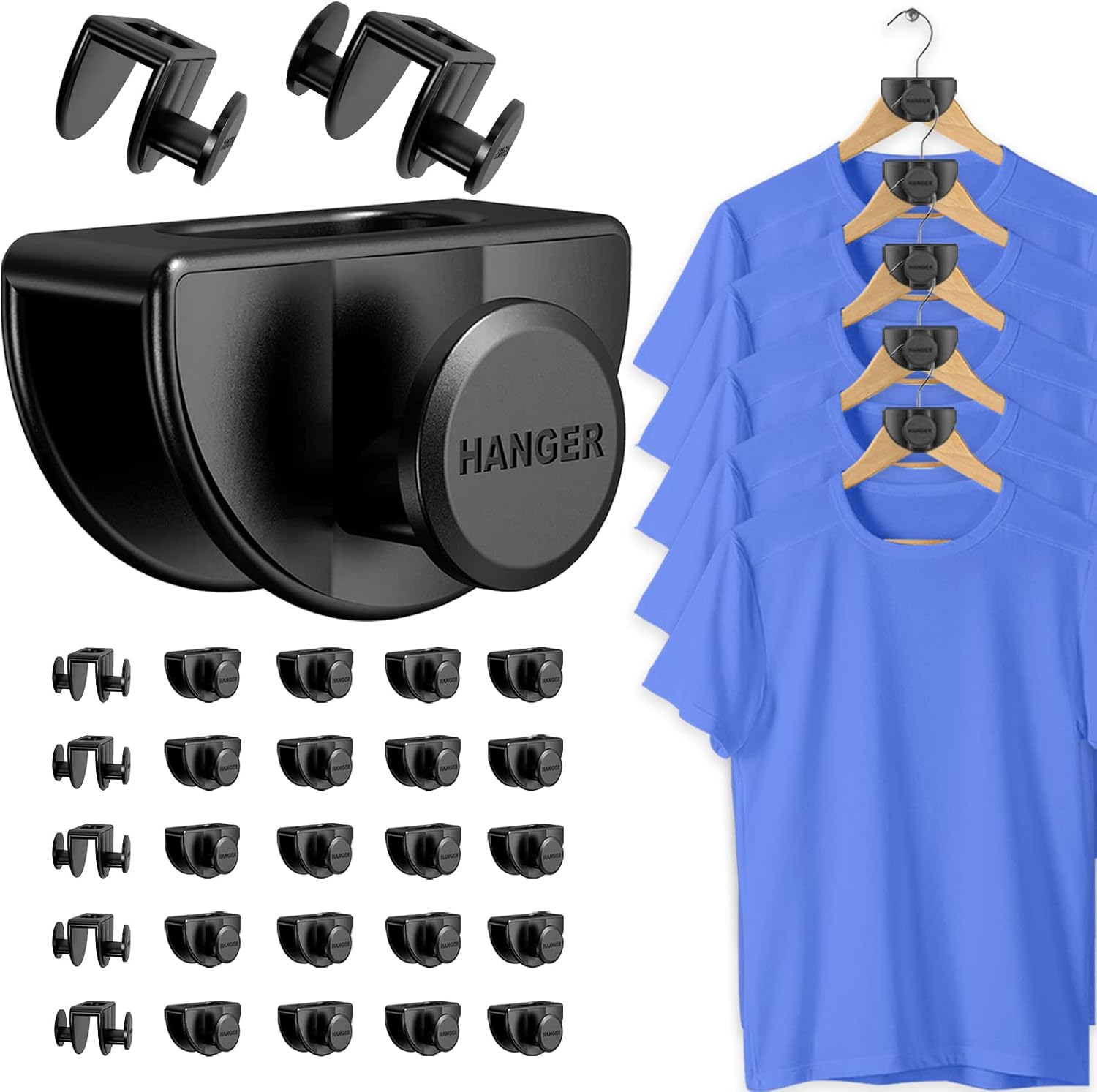 COZYBONDER ABS Space Saving Hangers for Clothes, 25 Pcs