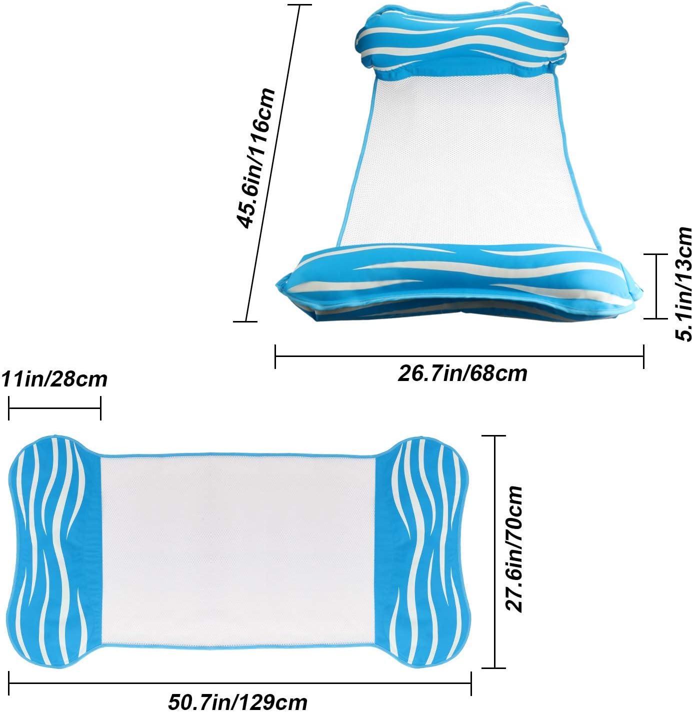 Pool Hammock, Homga 4-in-1 Pool Rafts Swimming Pool Floats Multi-Purpose Inflatable Water Hammock ( Lounge Chair, Saddle,Drifter) Portable Pool Chair : Toys & Games