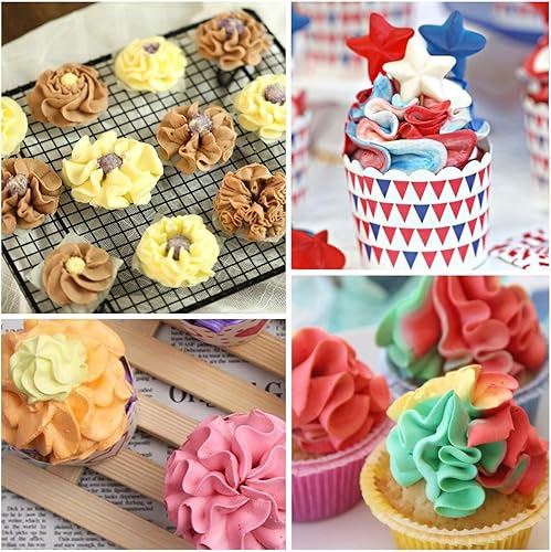 Miniatura 6 de BravOne - Juego de 8 puntas de tubería rusa de acero inoxidable, puntas de bola de tubería rusa de acero inoxidable, puntas de glaseado, boquillas