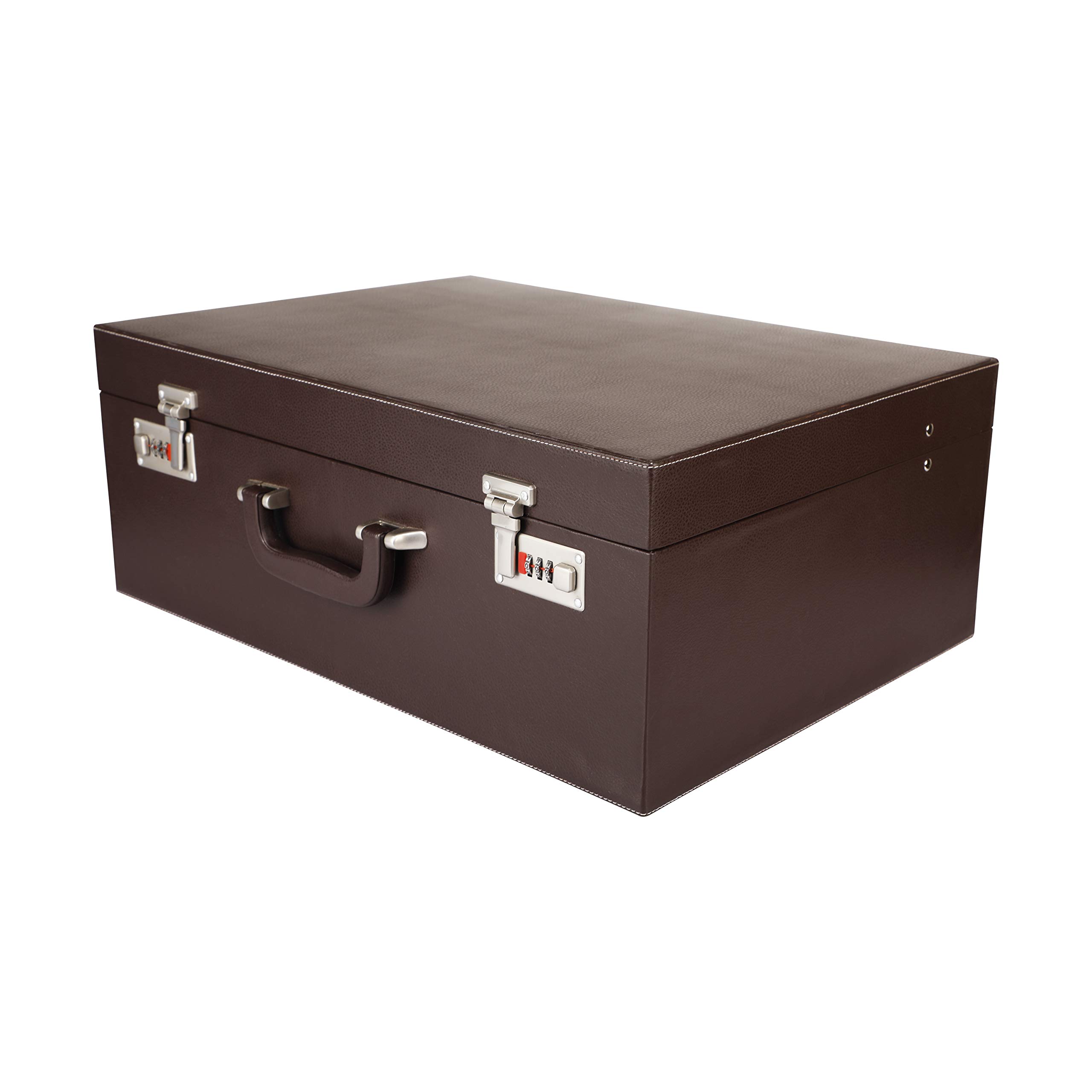 Anything & Everything Bar Sets | Portable Leatherette Bar Set | Wine Case | Whisky Case | Wooden Bar Set for Picnic | Portable Bar Accessories Set (Holds 01 Bottle & 05 Whisky Glasses) (Brown & Beige) 2