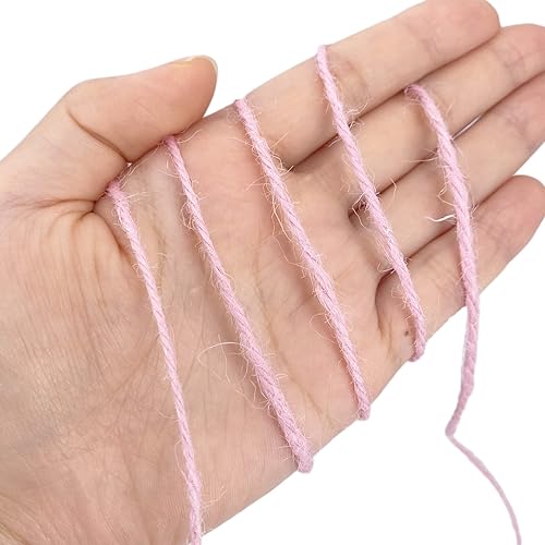 Miniatura 5 de Cuerda de yute de colores de 328 pies, cuerda de yute natural duradera, perfecta para artes, manualidades, tarros de masón, mango de cuchillo,
