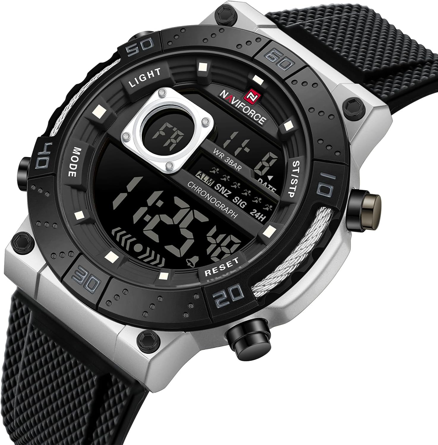 NAVIFORCE Fashion Men Digital Wrist Watch Military Waterproof Sports Chronograph Watches for Men with Alarm/LED Backlight - Image 2