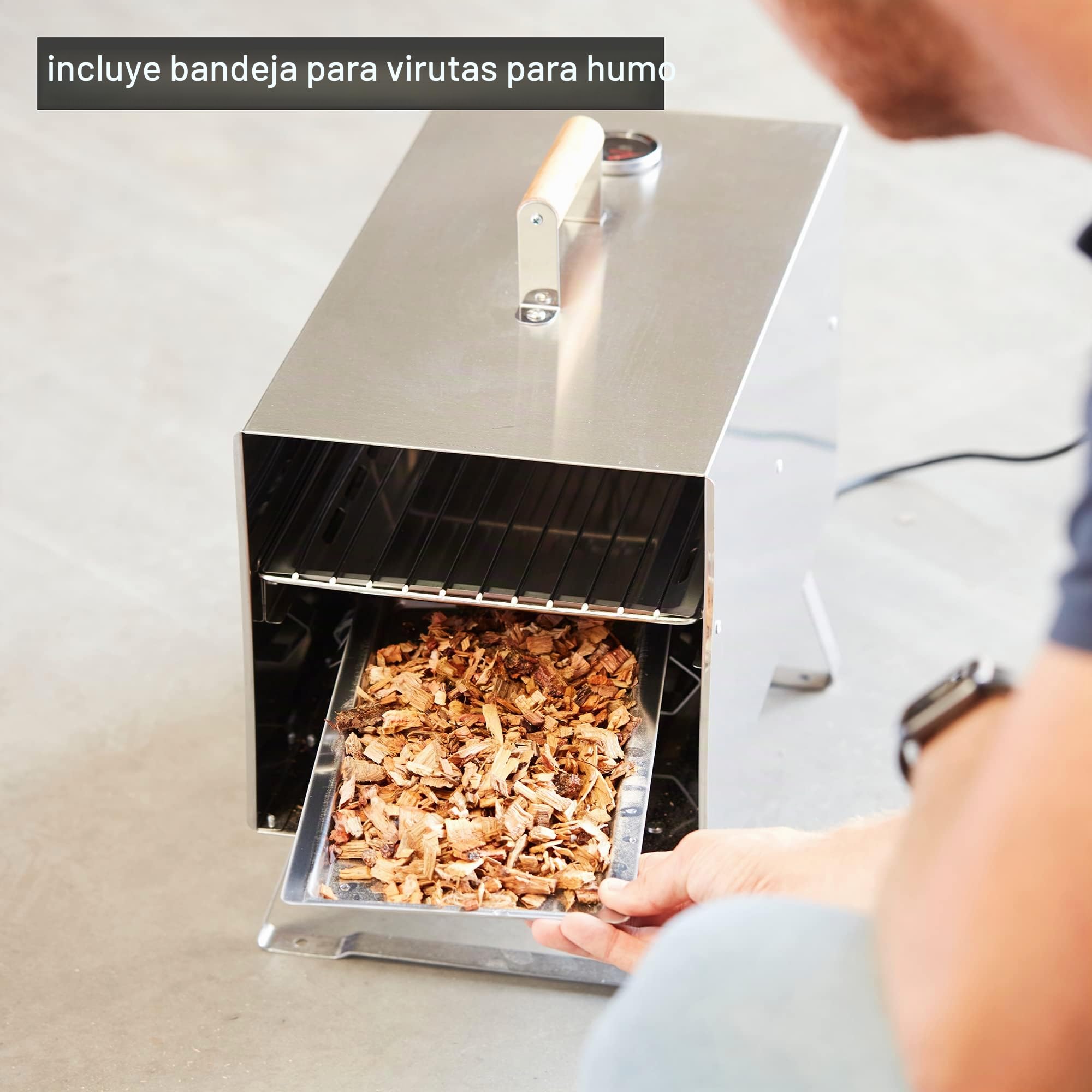 Barbecook Otto 2.0 - Horno eléctrico para ahumar en caliente, acero inoxidable, 26 x 26 x 47 cm
