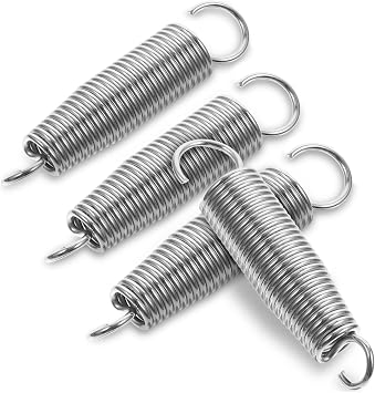 4pcs Bass Drum Pedal Silver Metal Spring Replacement