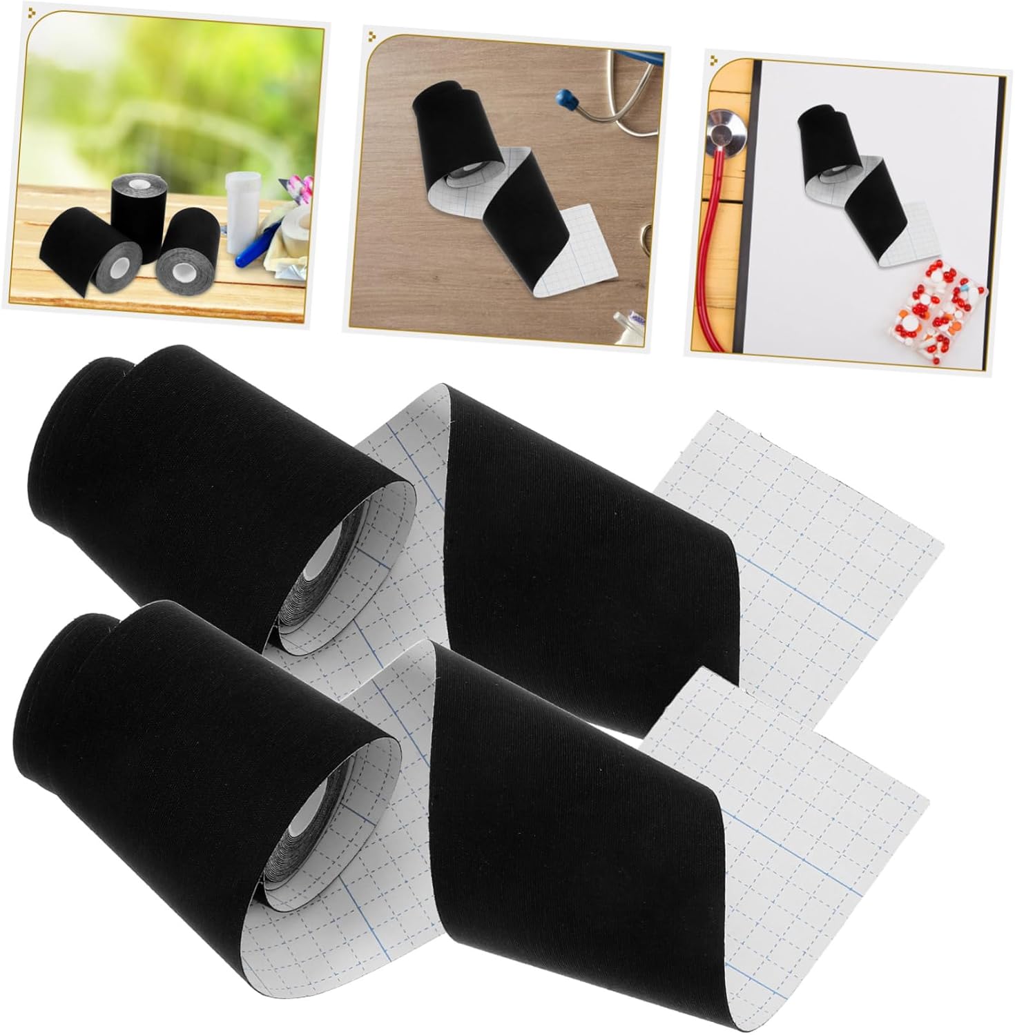 Alipis 3pcs Muscle Tape Chest Tape Athletic Wrap for Chest Binding Muscle Stick