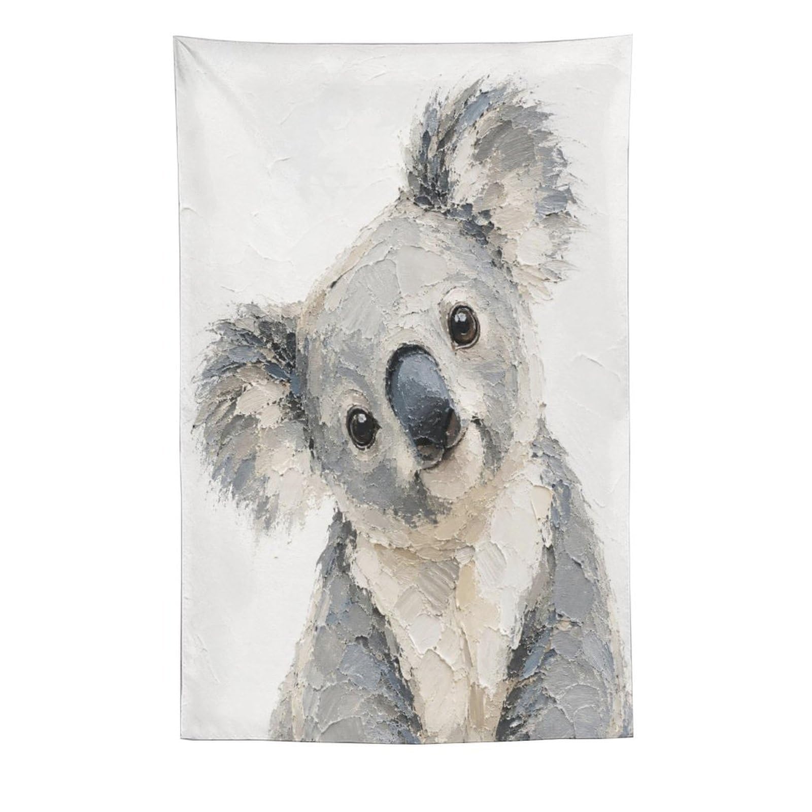 H3B8U2Y5 Cute Koala Portrait Wall Tapestry, Watercolor Style, Dorm Room