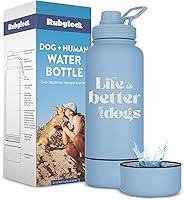 Vista 9 de Botella de agua para perros para amantes de los perros - Botella de agua aislada de acero inoxidable de 32 oz con doble pared con cuenco desmontable