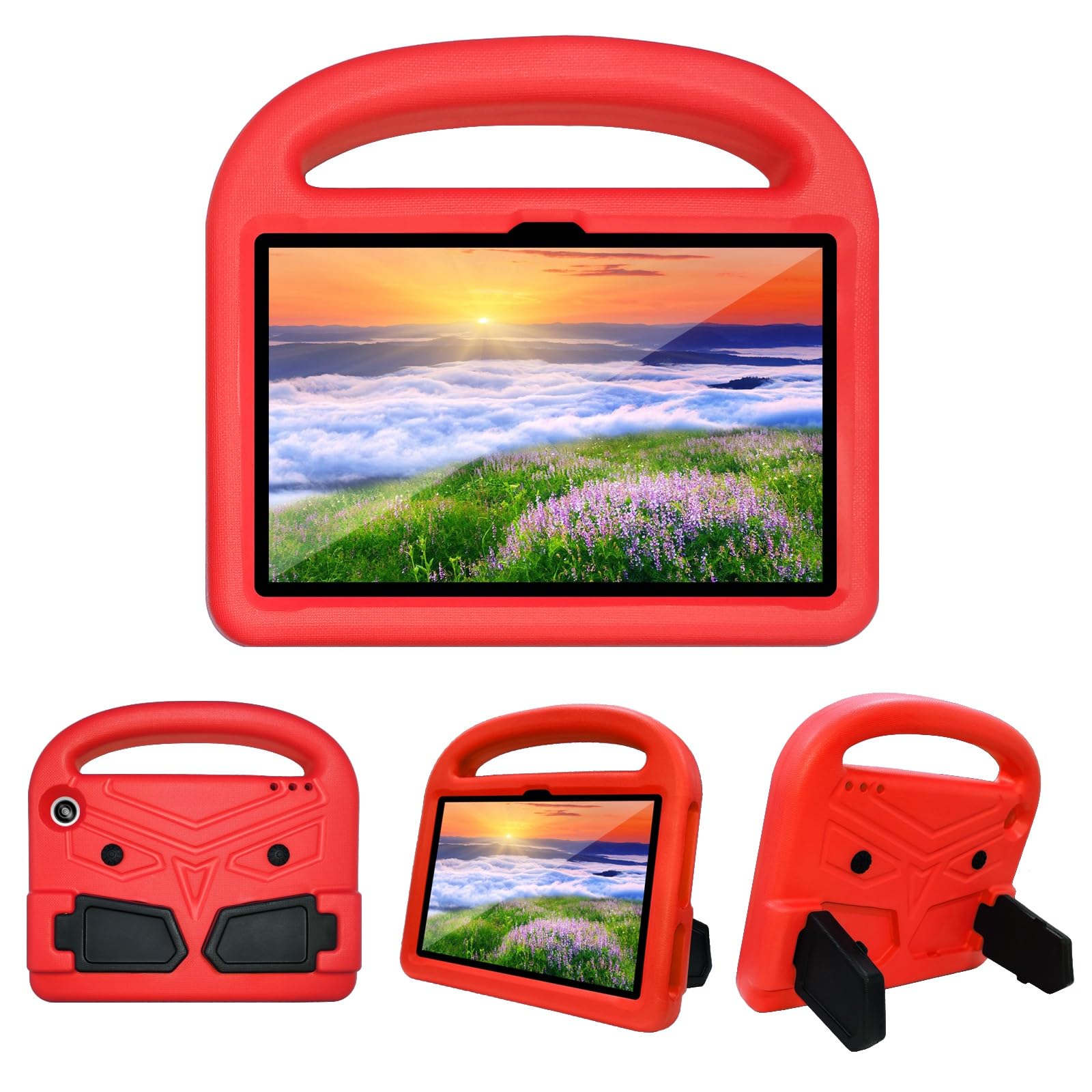 Custodia protettiva per tablet PC compatibile con Kindle Fire 7 di 12a generazione da 7" 2022, custodia per tablet compatibile con bambini, leggera in EVA antiurto a prova di caduta, con manico e