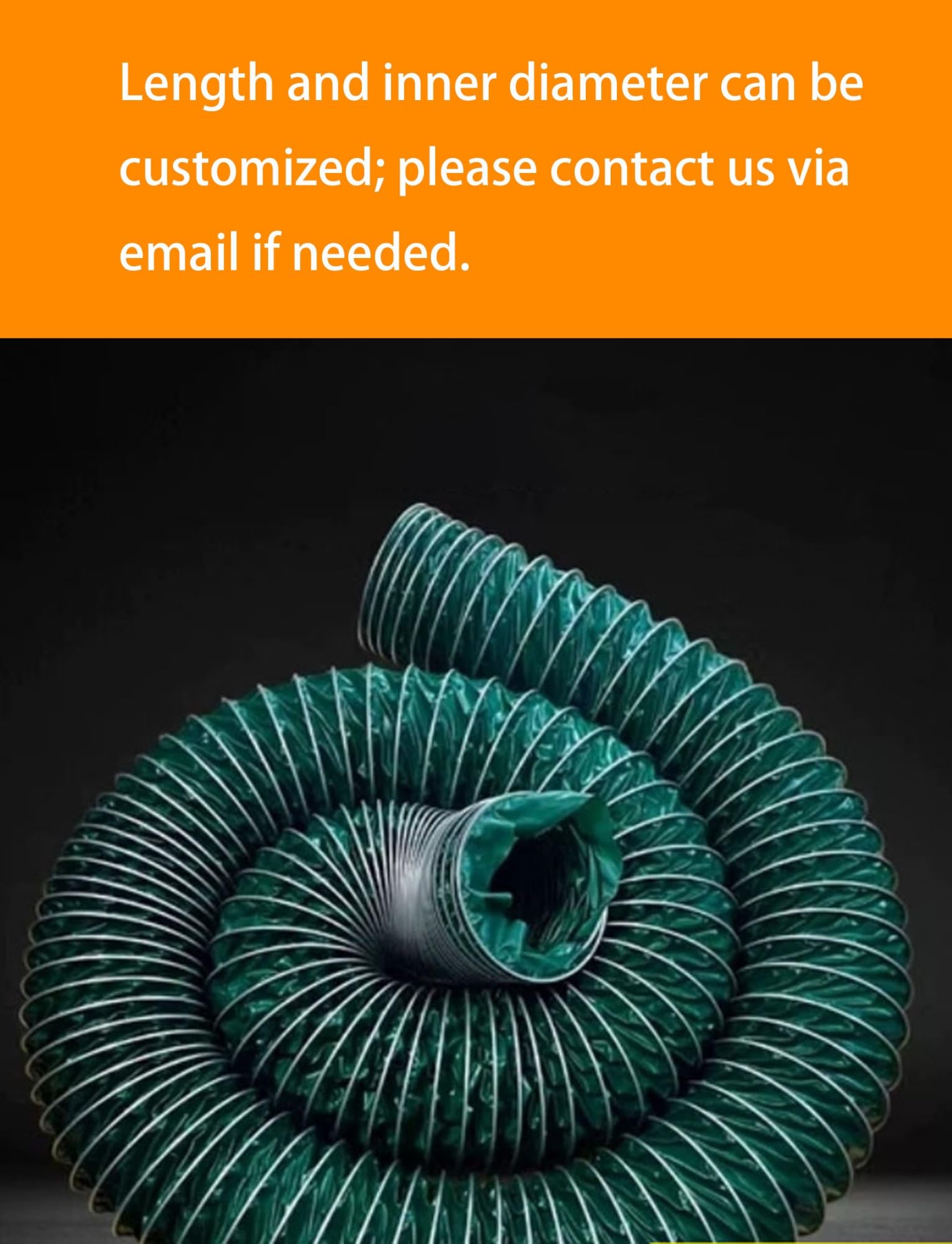 Tubo flessibile per condotto dell'aria, resistente isolato e ignifugo per ventilazione industriale, HVAC, sfiato asciugatrice, scarico negozio
