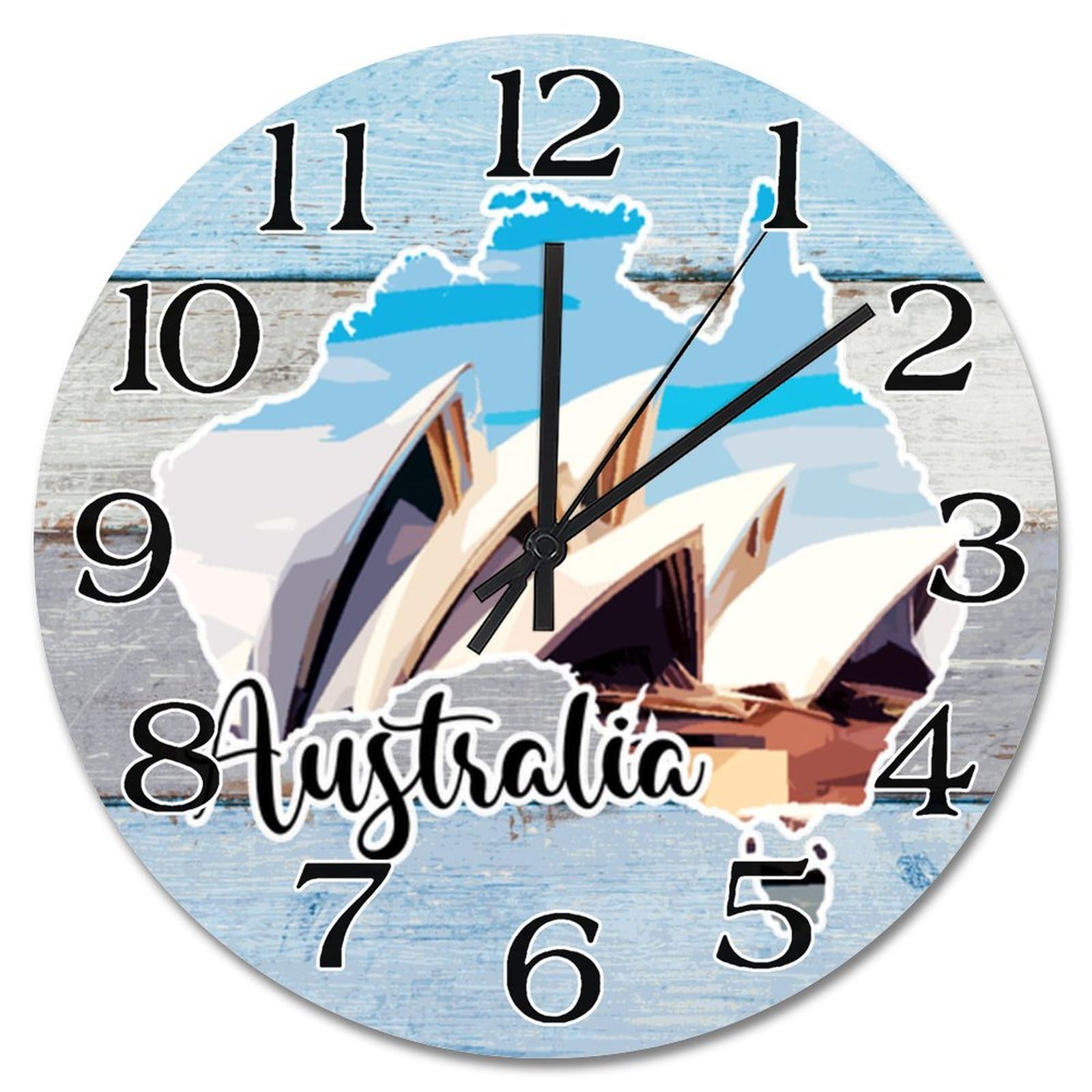 Horloge murale paysage Australie pour salon et décoration de cuisine