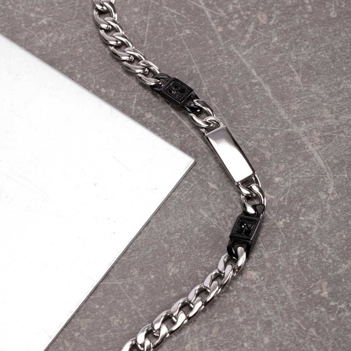 Morellato Collana da uomo, collezione CATENE, in acciaio, PVD nero, pietra - SATX01