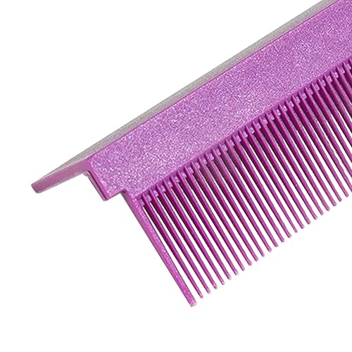 Miniatura 7 de TOOYFUL Peine alisador de barbero para alisar el cabello, plancha plana tipo V, morado, 3.7 x 1.3 x 1.3 in