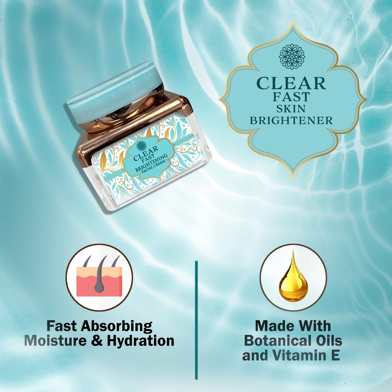 OKAY Clear Fast Brightening Facial Cream 1.9 oz – Daily Skin Brightening Moisturizer for Dark Spots & Uneven Tone – Hydrating, Paraben & Sulfate Free Face Cream for Glowing Skin