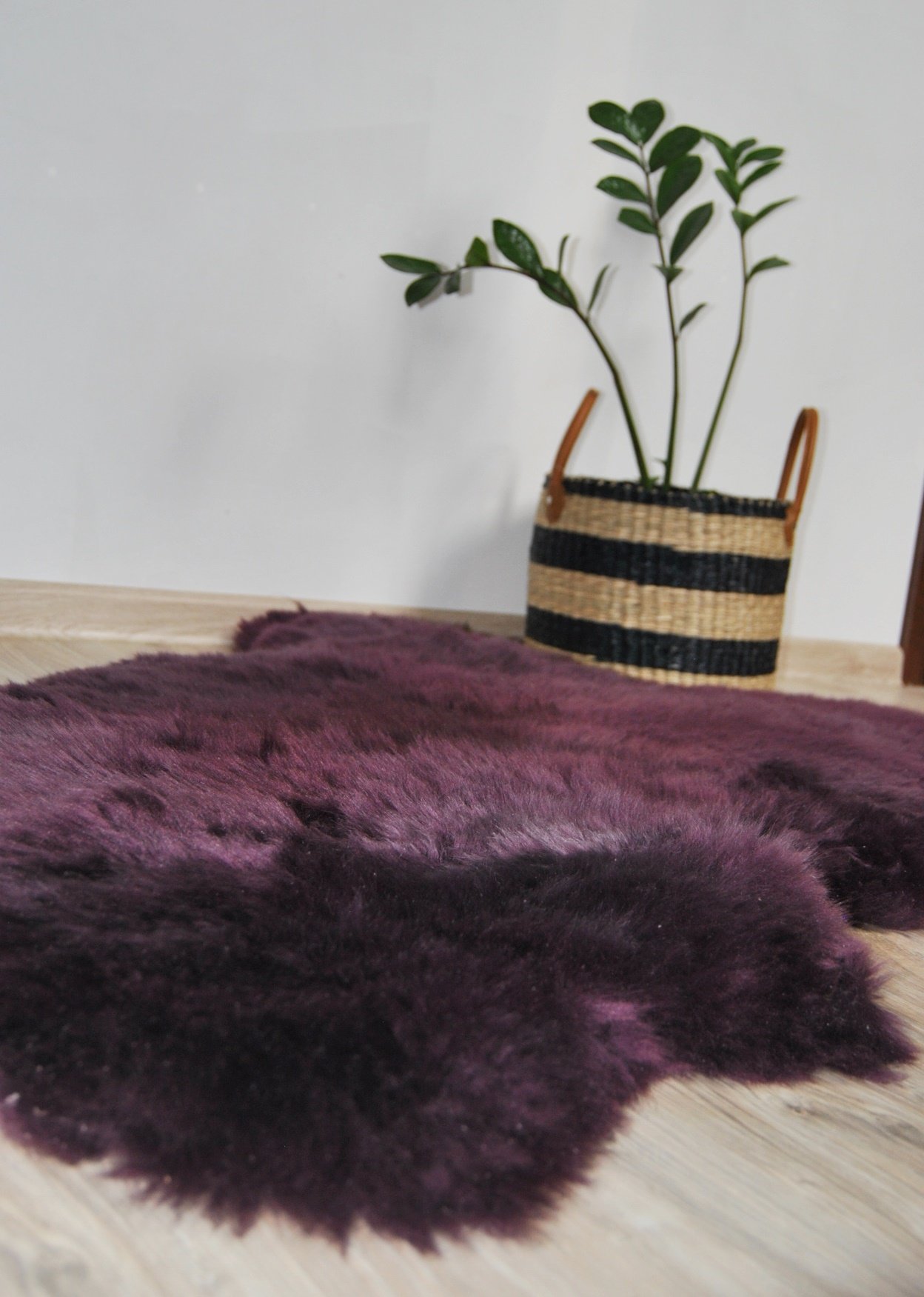 Merveilleux en peau de mouton tapis peau de mouton véritable tapis fourrure de mouton tapis pour le salon maison déco / Islandais Pour Chambre Chambre, housse de canapé, housse de chaise (PURPLE)