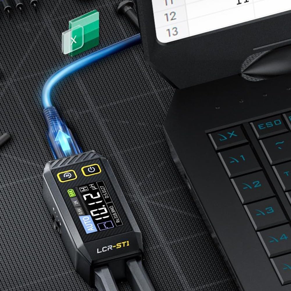 Für babominimer LCR-Meter Mini-Pinzetten-Tester, Widerstandskondensator, Induktor, Durchgangs-Diodentest-Messwerkzeug