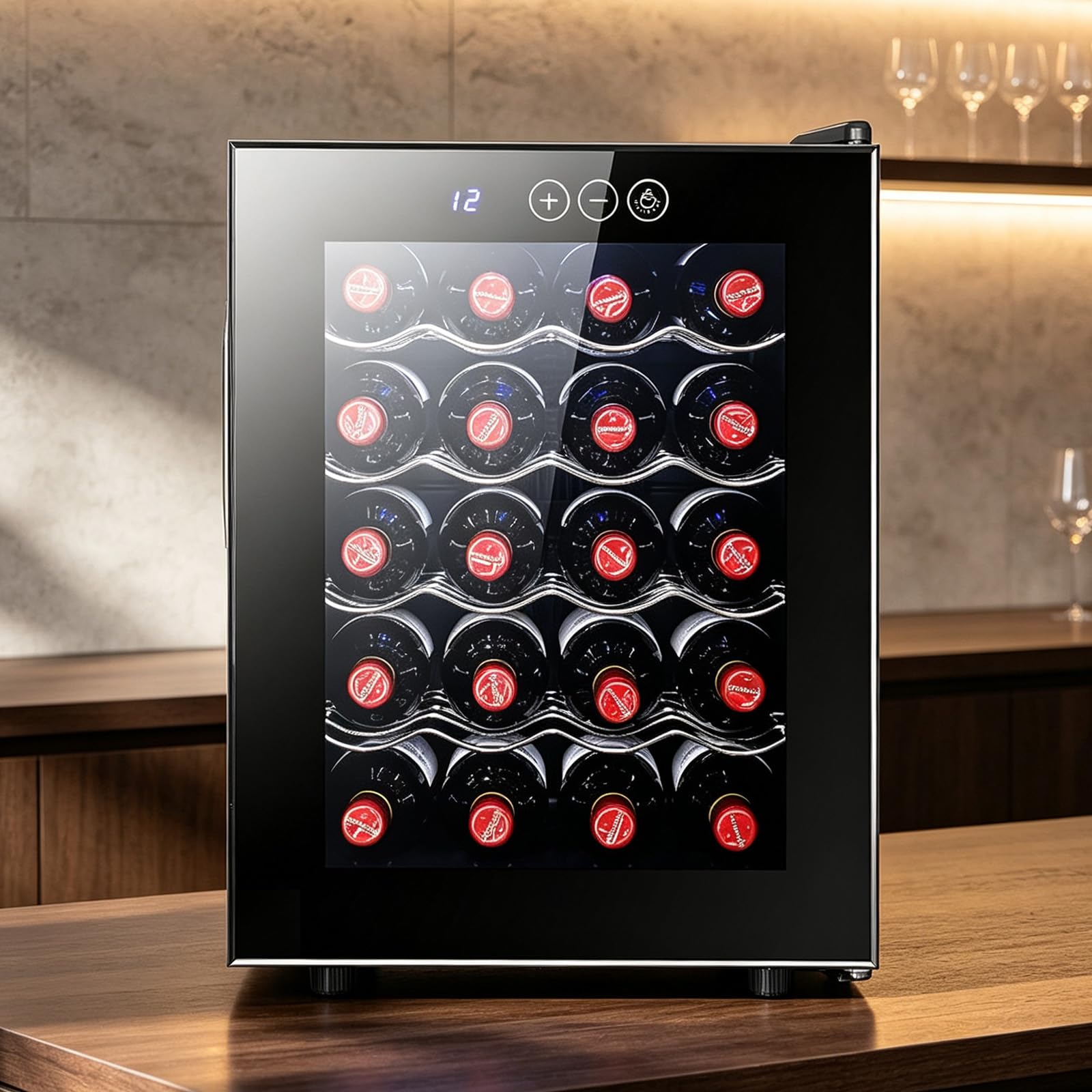 BuufuS 1.7 cu ft Wine Cooler Black