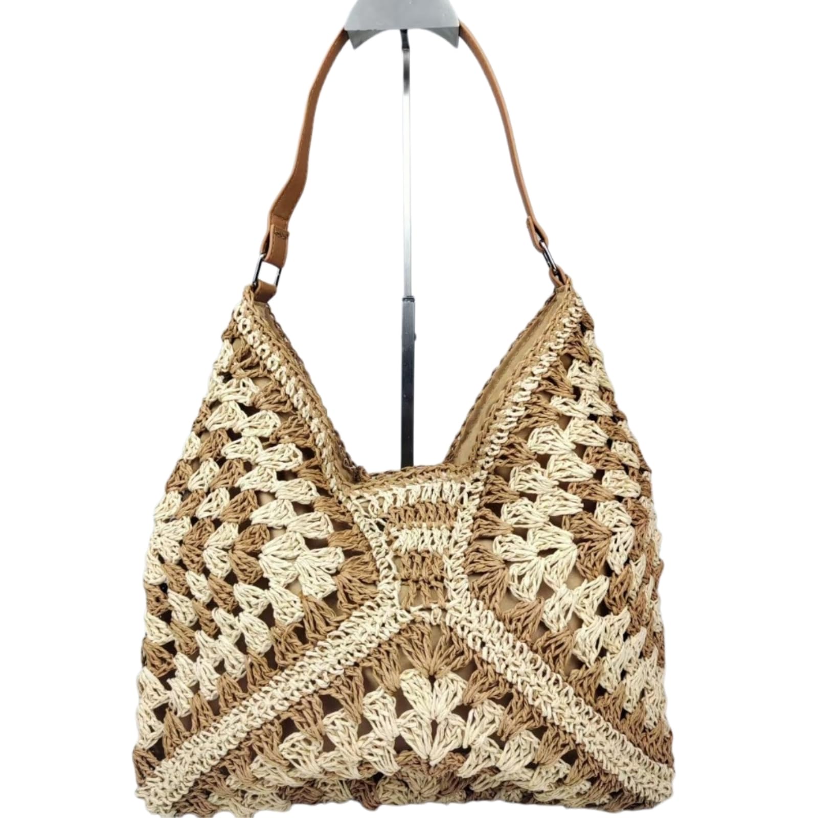 EBZFASO Straw Crochet Shoulder Bag
