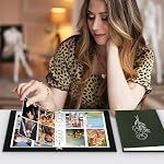 Lanpn Aesthetic A6 6 Ring Binder 2 Packs, Linen Hardcover Small Round Rings Photocard Folder Holder Planner Fits A6 Paper for Office School Journaling Collections (Green)