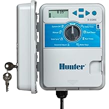 Hunter X-Core XC400 4 Zone Outdoor Sprinkler Controller, Weather-Resistant Irrigation Timer for Lawn and Garden, Easy Install, Automatic Watering System